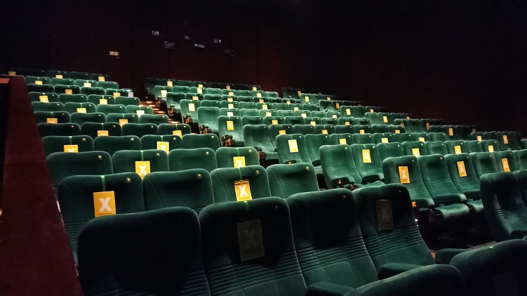 Suasana di dalam bioskop kemarin. Sumber : Dok. Pribadi