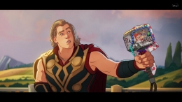 Meski senang pesta, party Thor malah membuat universe jadi damai. Sumber : Disney+