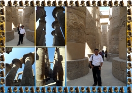 Kolom-kolom besar, tinggi dan idah menjadi bagian utama di Aula Besar Hypostyle Dewa Amun-Ra (Dok.Pribadi)