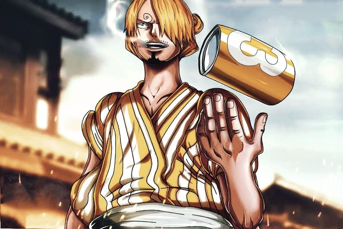 Illustrasi Vinsmoke Sanji dalam seri One Piece arc Wano Kuni. (Sumber: BestHDWallpaper.com, colored by endea vori, edit by Ilham Maulana)