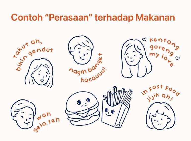 Berbagai perasaan terhadap makanan (sumber: instagram Dapurfit)