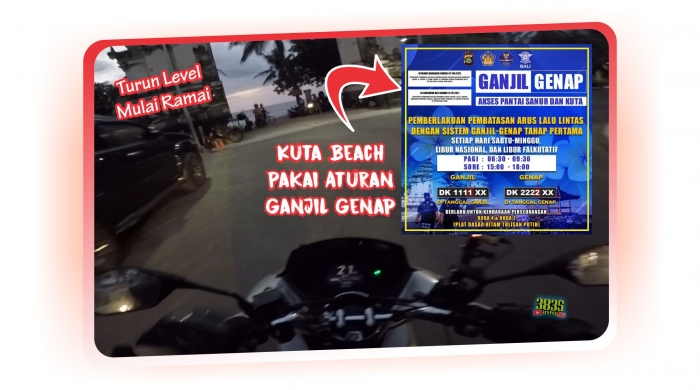 Ganjil Genap Akses ke pantai Kuta Bali/dokpri