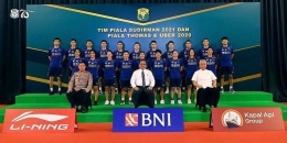 Skuad tim bulu tangkis Indonesia dalam Piala Sudirman 2021 (merdeka.com)