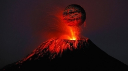 Ilustrasi letusan gunung berapi. Foto: Pixabay.com