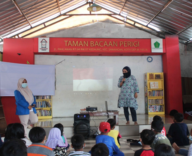 Gambar 4 : Sambutan Ibu Veritia S.E, M.M., CHRA selaku dosen pembimbing PKM