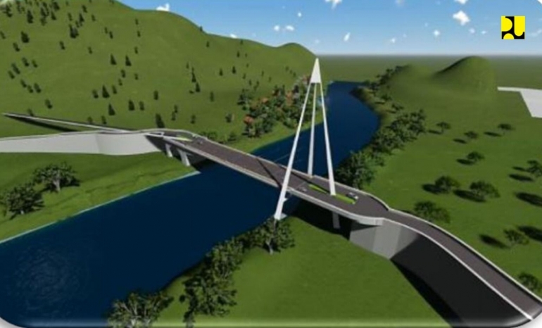 Ilustrasi Jembatan Tano Ponggol. (Sumber https://pu.go.id/)