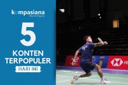 Anthony Sinisuka Ginting latihan perdana di arena pertandingan. (Diolah kompasiana dari sumber: Dok. Badminton Indonesia via kompas.com)