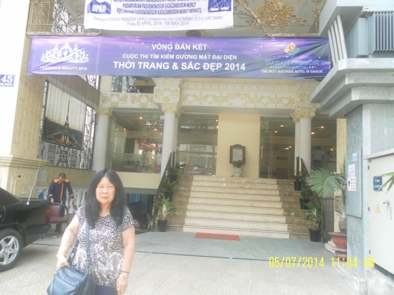 Latar belekang hotel kami nginap di Ho Chi Minh
