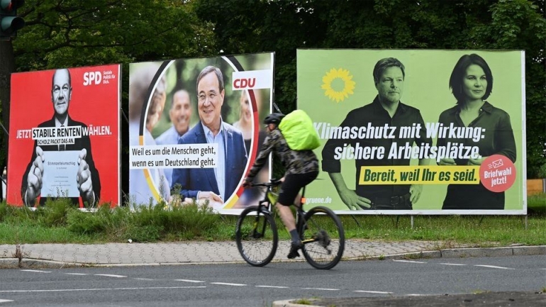 Baliho pemilu Jerman 2021 | sumber foto: stern.de/ArneDedert