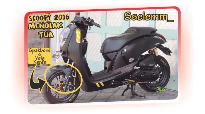 modif scoopy 2016 cafe racer bore up/dokpri