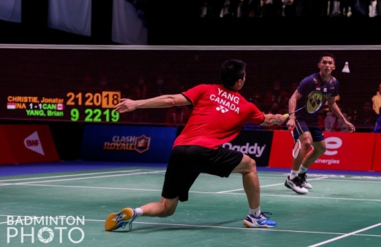Jonatan Christie menghadapi Bryan Yang: badminton photo