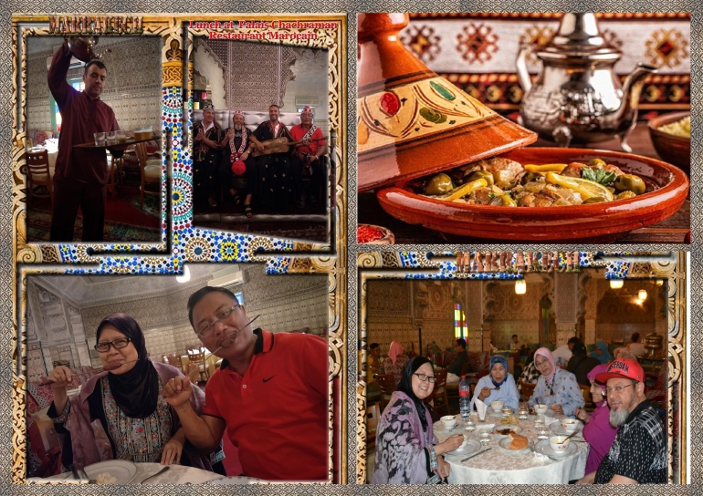 Makan siang nikmat di restaurant bergaya khas Sultan Marocco (Dok.Pribadi)