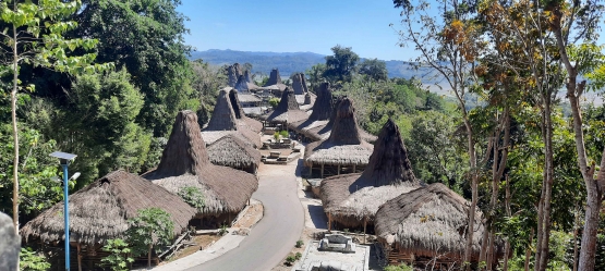 Kampung adat Praijing, dari ketinggian (dokpri)