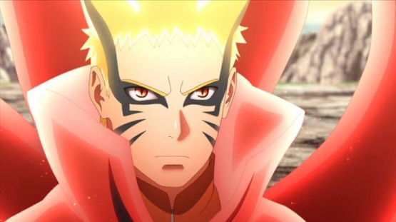 Naruto dengan Baryon Mode pada seri Boruto episode 217. (Sumber: Dok. Crunchyroll)