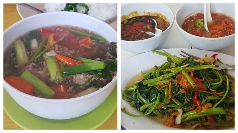 Sop ikan dan cah kangkung (Foto : Dokpri MomAbel)