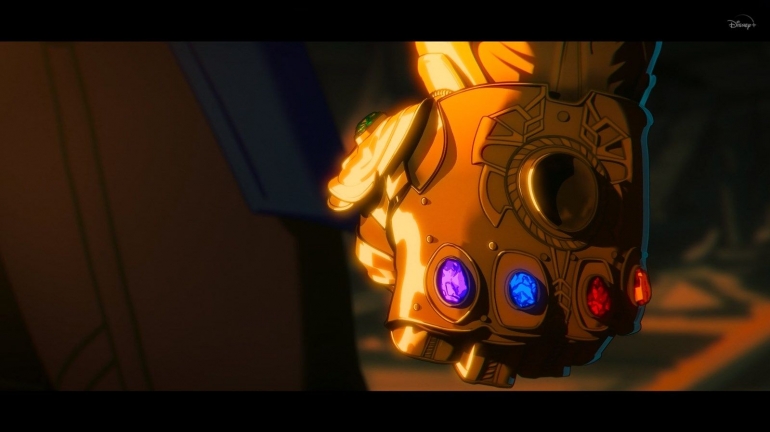 Infinity stone yang dibawa Thanos. Sumber : Disney+