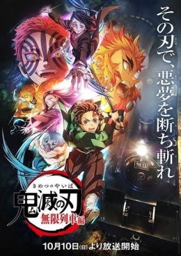 unduhan gambar dari animenewsnetwork : poster kimetsu no yaiba mugen ressha arc tv