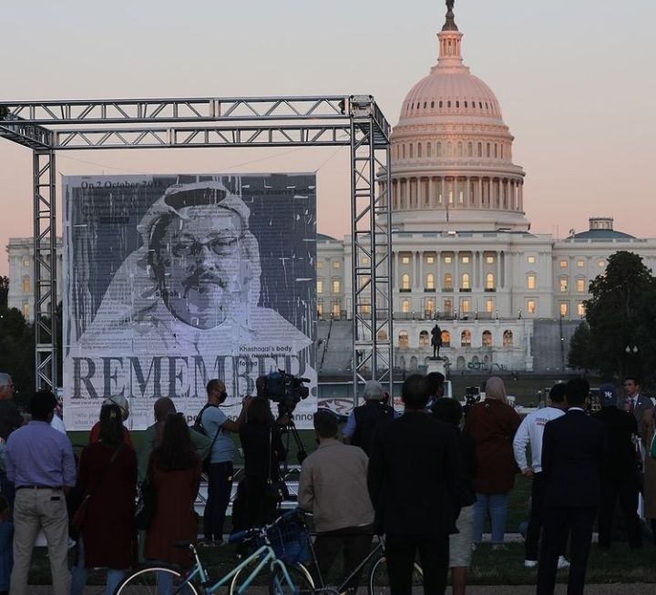 Peringatan pembunuhan Jamal Khashoggi di AS (dok.trt.world)