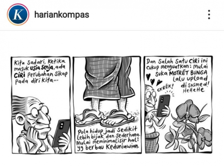 Sumber: tangkap layar akun IG @hariankompas (dokumen pribadi)