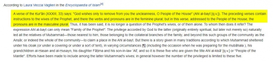 dicapture dari halaman wikipedia yang membahas tentang ahlul bait (dokpri)