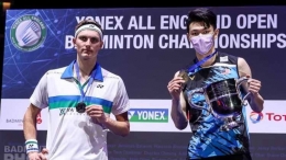 Lee Zii Jia di podium juara All England 2021: Badminton Photo