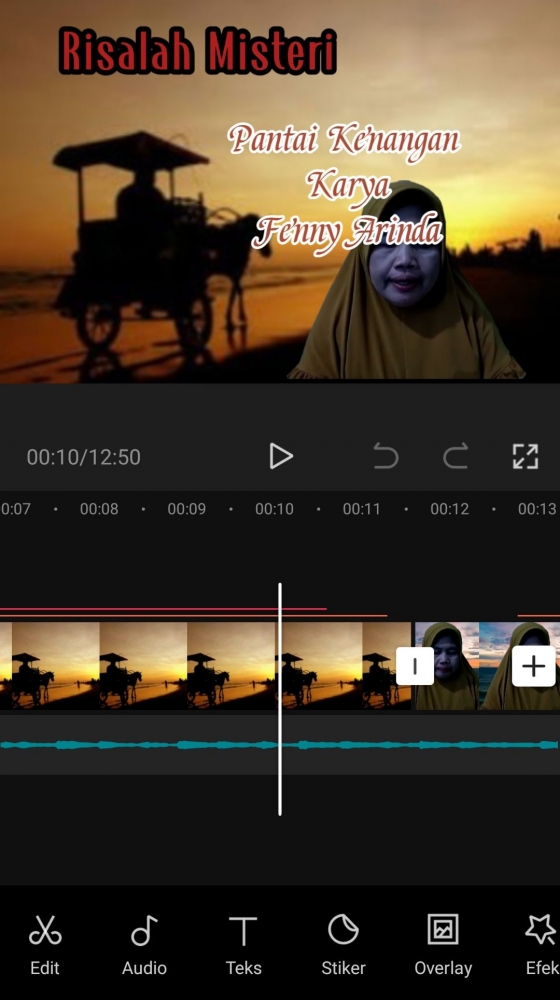 Foto pribadi, edit video via CapCut
