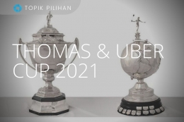 Ilustrasi Trofi Piala Thomas dan Piala Uber. (Diolah kompasiana dari sumber: Doc. BWF via kompas.com)