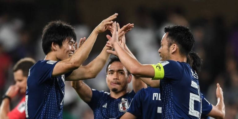 Para pemain Timnas Jepang saat Piala Asia 2019. Foto: the-afc.com dipublikasikan kompas.com