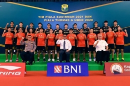 Tim Uber Indonesia memburu hasil maksimal di Piala Uber 2020.| Sumber: Dokumentasi Badminton Indonesia