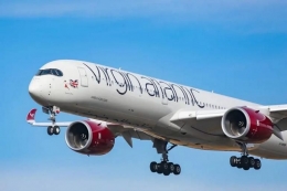 Virgin Atlantic Flight VS-007, salah satu James Bond Flight. Sumber: Getty Images/www.simpleflying.com