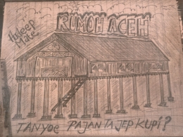 Ilustrasi Museum Aceh Rumah Tradisional, di gambar oleh. Junirullah