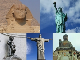 Kolase beberapa patung terkenal di dunia. Sumber: dokumentasi pribadi