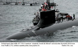Kapal Selam Nuklir AS USS Connecticut. Sumber: bbc.com
