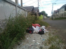 Tumpukan Sampah di Pinggir Jalan Pemukiman Rumah | Sumber Foto: Dok. Pribadi Penulis