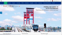 Gambar Tampilan Depan Portal Giscovid-19 Kota Palembang (Dokpri)
