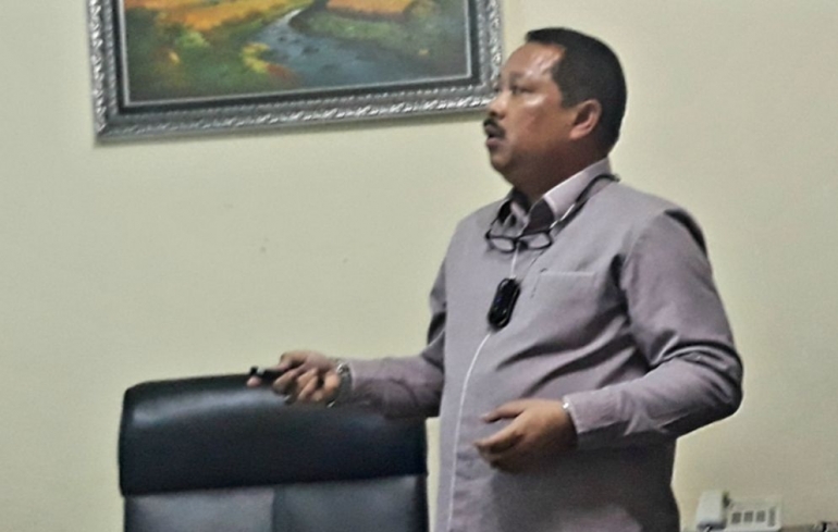 Plt Ketua APSI Muh. Tri saat pemaparan APSI kepada kasubnit Binmas Polda Sulsel, Kamis 14 Oktober 2021 (foto. Dok. Pribadi)