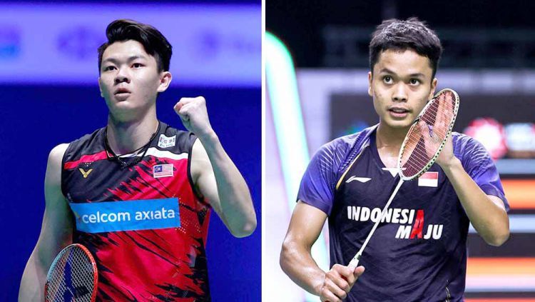 Lee Zii Jia dan Anthony Sinisuka Ginting: Adrian DENNIS/AFP/Shi Tang/Getty Images