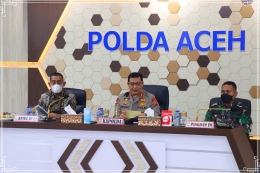 MAPOLDA Aceh KEMBALI Laksanakan RAKOR YANG DISELENGGARAKAN TIM SATGAS Covid 19 ACEH
