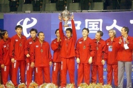 Momen terakhir Indonesia juara Piala Thomas tahun 2002/ foto: Reuters