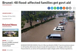 Banjir di Brunei. Source image thestar.com.my