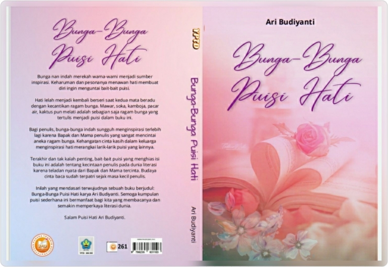 Design cover buku Bunga-Bunga Puisi Hati dibuat oleh Pak Ajinata (Dokpri)