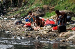 Ilustrasi kemiskinan di Indonesia. | Kompas.com/ Garry Lotulung