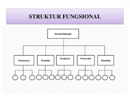 Struktur fungsional organisasi (Foto: slideplayer.info dalam Organisasi.co.id) 