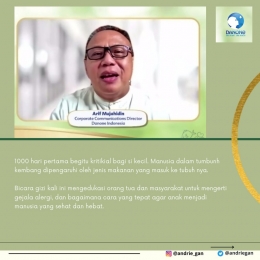 Deskripsi : Corporate Communications Director Danone Indonesia Arif Mujahidin