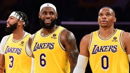 Lakers dengan Big 3 barunya memperoleh 0 kemenangan dalam NBA preseason 2021. (Sumber: Andrew D. Bernstein/NBAE via Getty Images)