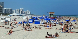 South Beach, salah satu pantai populer di Miami. Sumber: dokumentasi pribadi