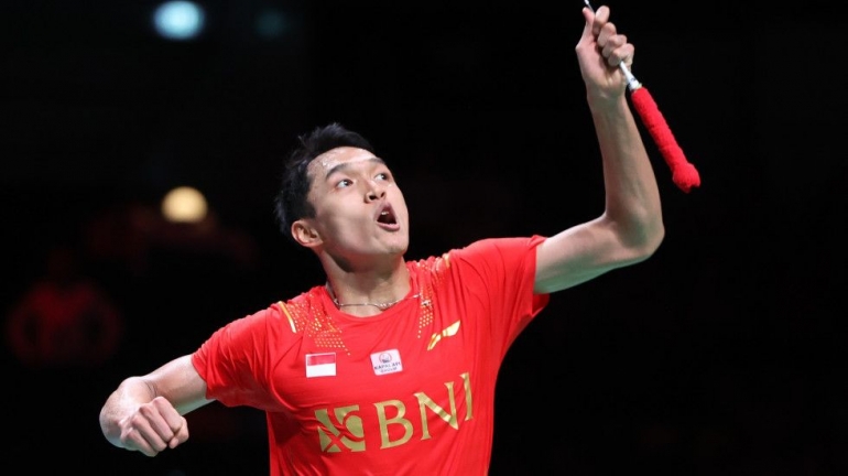 (Jonatan Christie/Harapan mencuri poin di partai tunggal Dok: bwfthomasubercups.bwfbadminton.com)