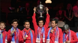 Aksi Kemenangan Tim Putra Meraih Piala Thomas (Sumber : BBC.com) 