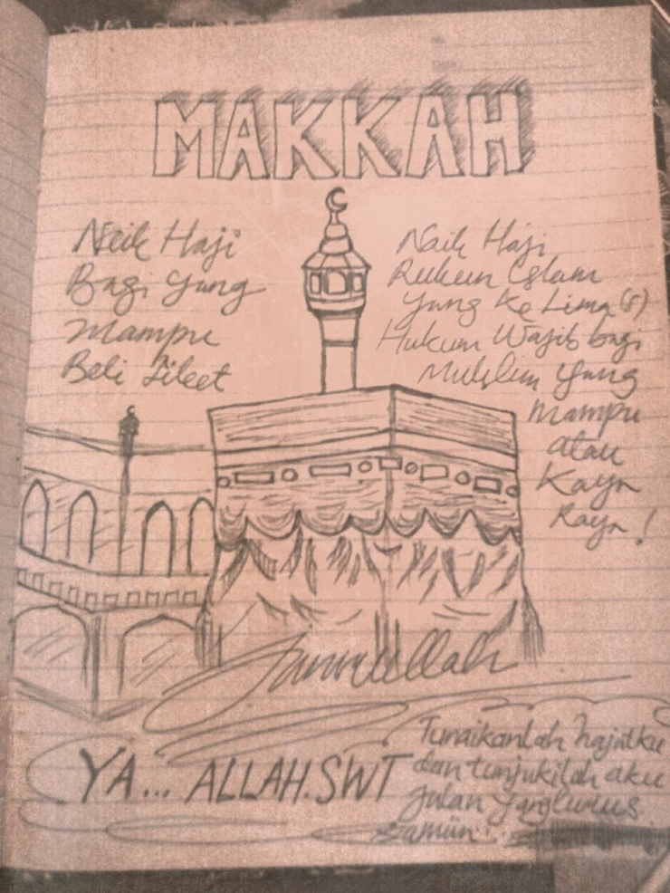 Ilustrasi Haji Ke Makkah, di gambar oleh. Junirullah