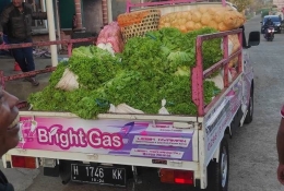 Donasi sayuran yang akan dikirim ke Kota Salatiga (Foto: Bamset)